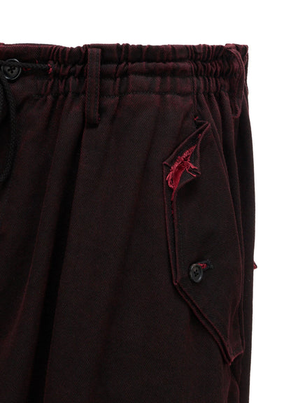 PIGMENT PRINT COTTON TWILL DOUBLE-FLAP POCKET PANTS