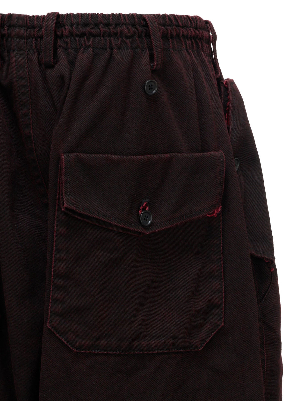 PIGMENT PRINT COTTON TWILL DOUBLE-FLAP POCKET PANTS