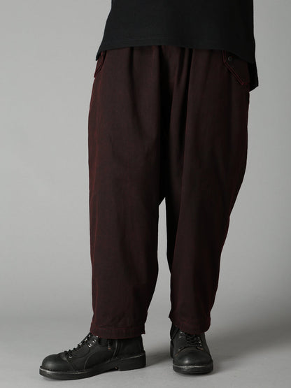 PIGMENT PRINT COTTON TWILL DOUBLE-FLAP POCKET PANTS
