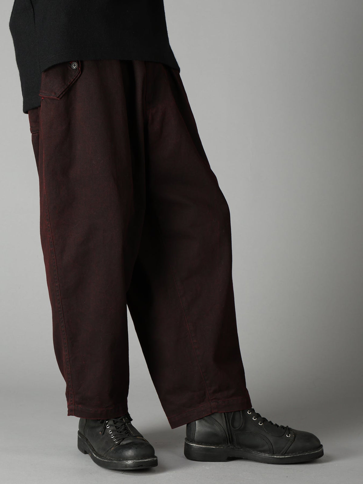 PIGMENT PRINT COTTON TWILL DOUBLE-FLAP POCKET PANTS