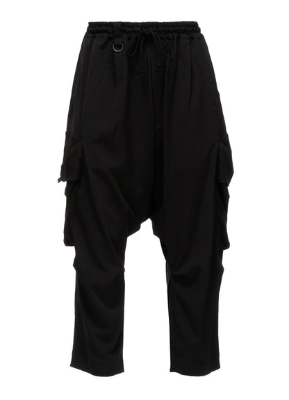 CREPE DE CHINE BIG POCKET SAROUEL PANTS