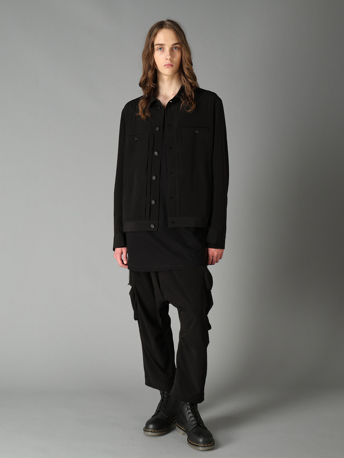 CREPE DE CHINE BIG POCKET SAROUEL PANTS