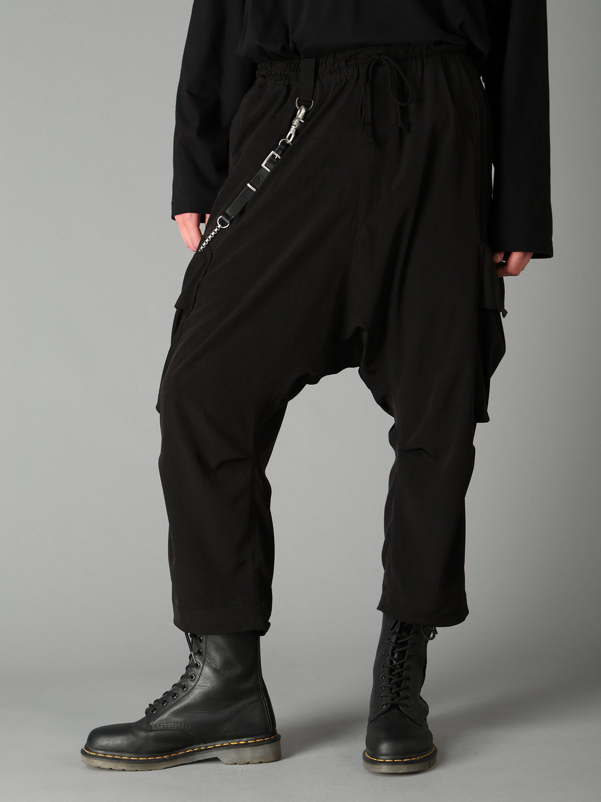 CREPE DE CHINE BIG POCKET SAROUEL PANTS