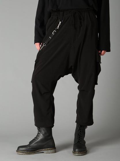 CREPE DE CHINE BIG POCKET SAROUEL PANTS