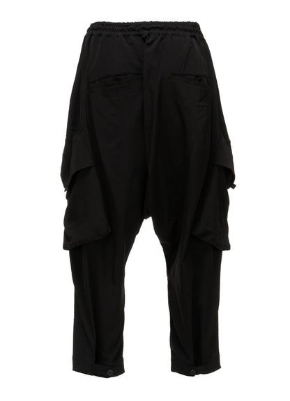CREPE DE CHINE BIG POCKET SAROUEL PANTS