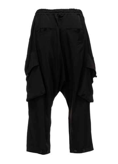CREPE DE CHINE BIG POCKET SAROUEL PANTS