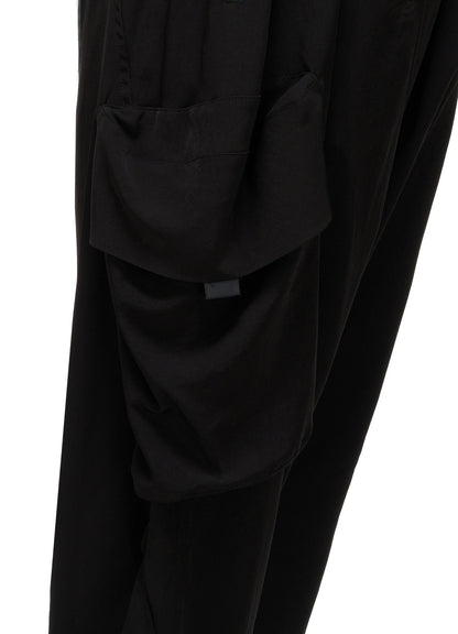 CREPE DE CHINE BIG POCKET SAROUEL PANTS