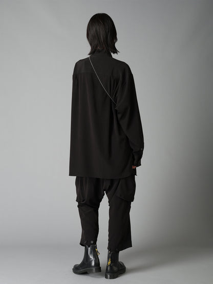 CREPE DE CHINE BIG POCKET SAROUEL PANTS