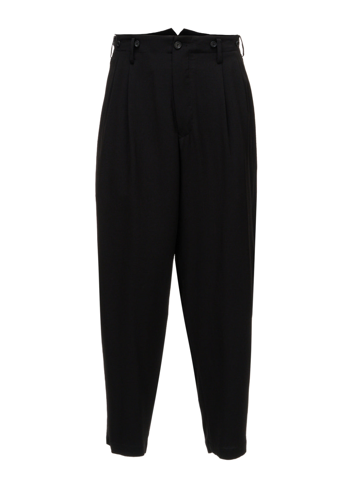 CREPE DE CHINE HIGH-BACK SUSPENDER PANTS