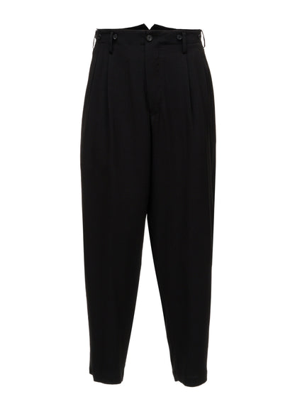 CREPE DE CHINE HIGH-BACK SUSPENDER PANTS
