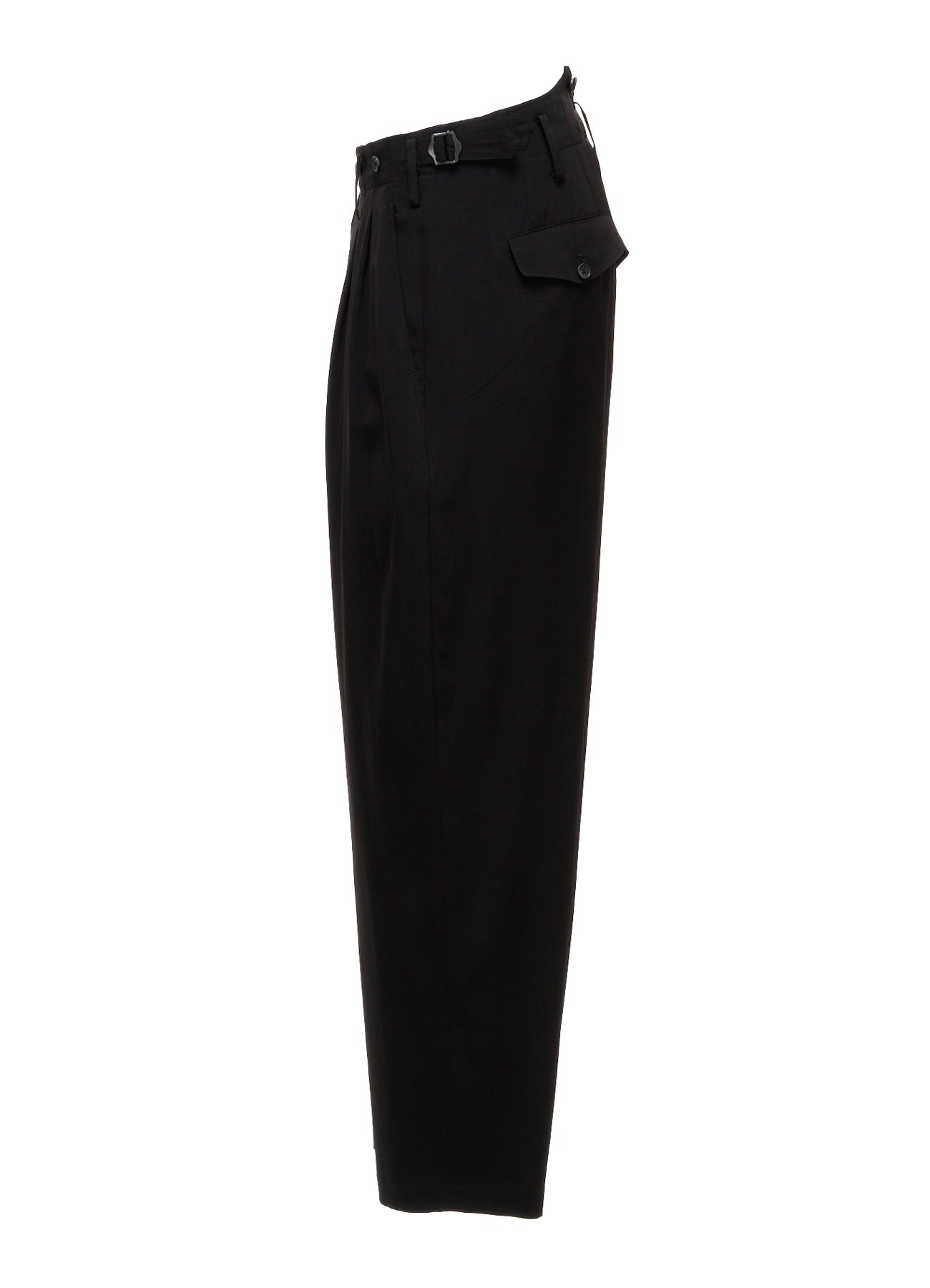 CREPE DE CHINE HIGH-BACK SUSPENDER PANTS