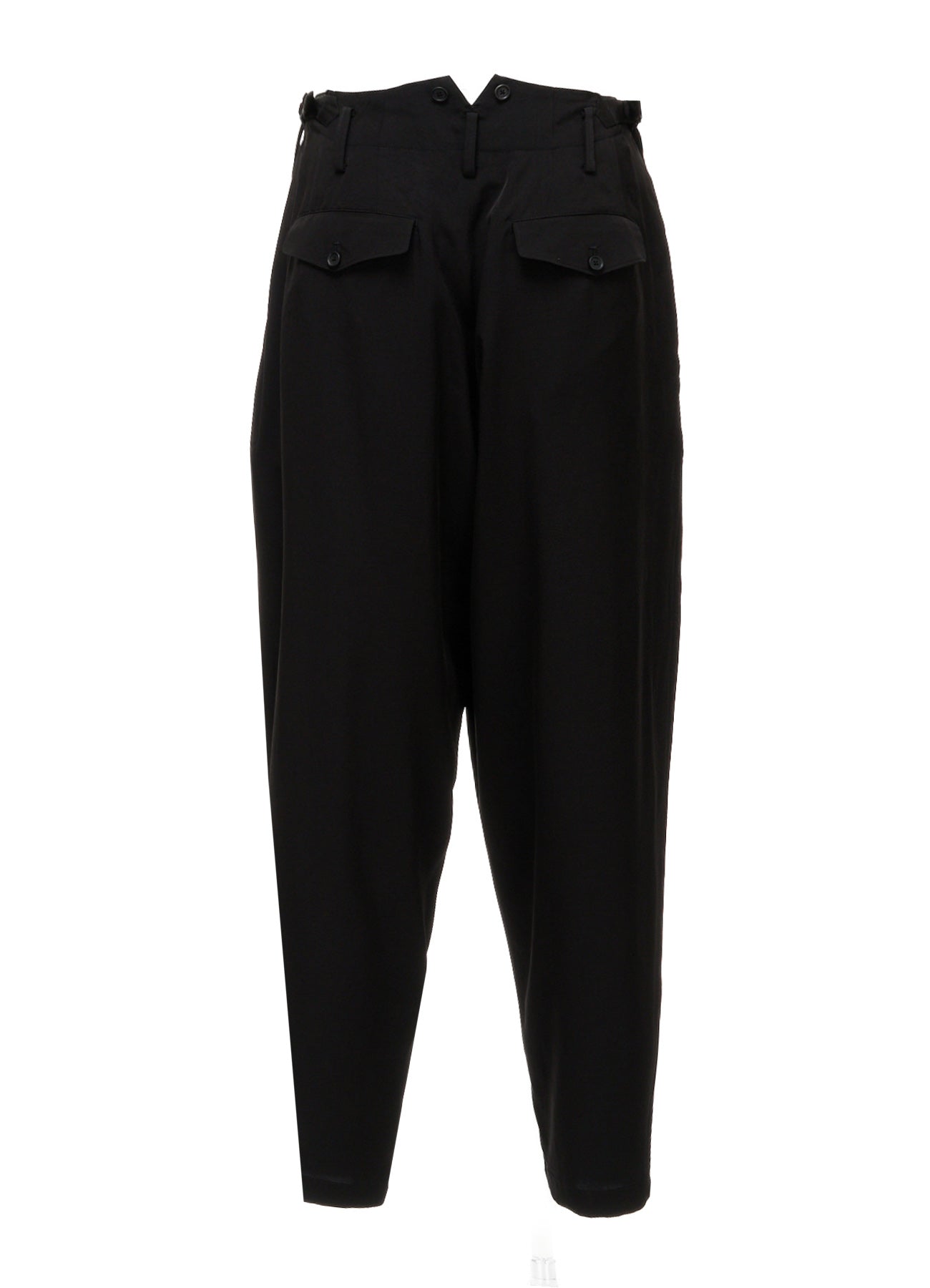 CREPE DE CHINE HIGH-BACK SUSPENDER PANTS