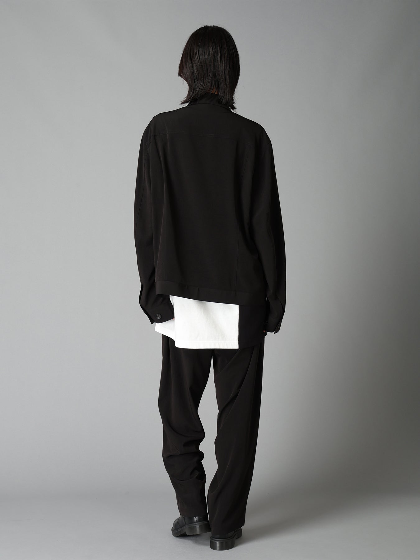 CREPE DE CHINE HIGH-BACK SUSPENDER PANTS – THE SHOP YOHJI YAMAMOTO