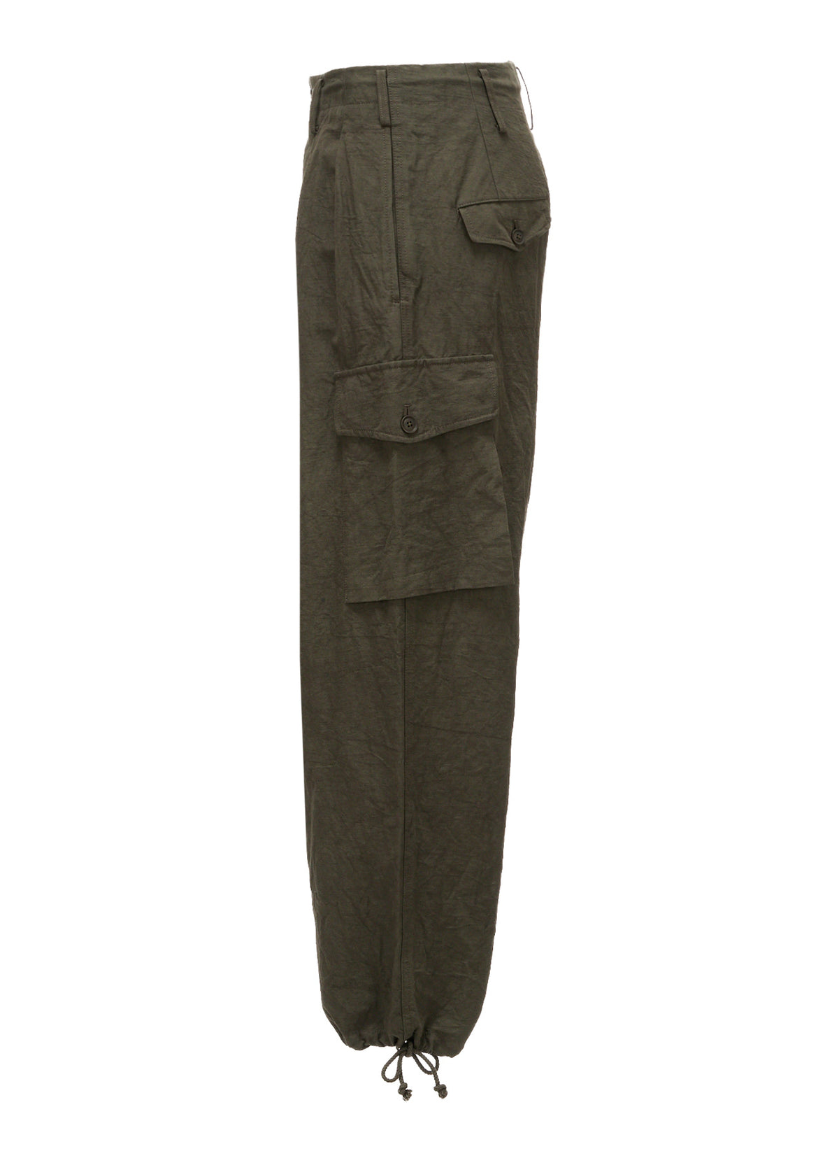COTTON LINEN TWILL 2-TUCK CARGO PANTS