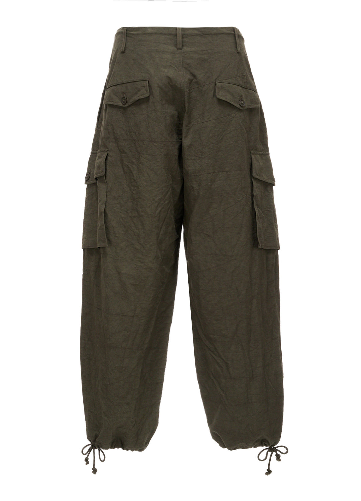 COTTON LINEN TWILL 2-TUCK CARGO PANTS