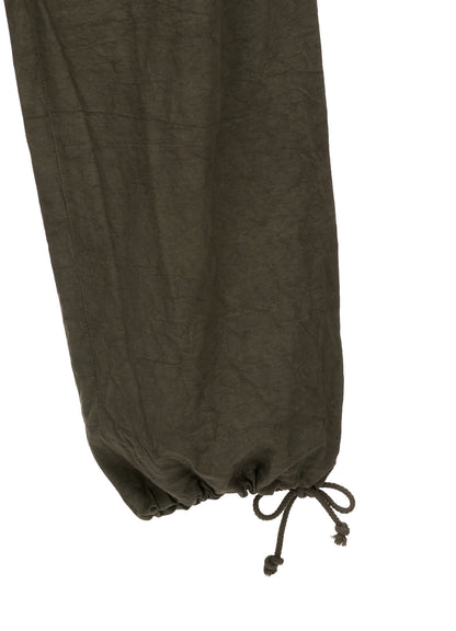 COTTON LINEN TWILL 2-TUCK CARGO PANTS
