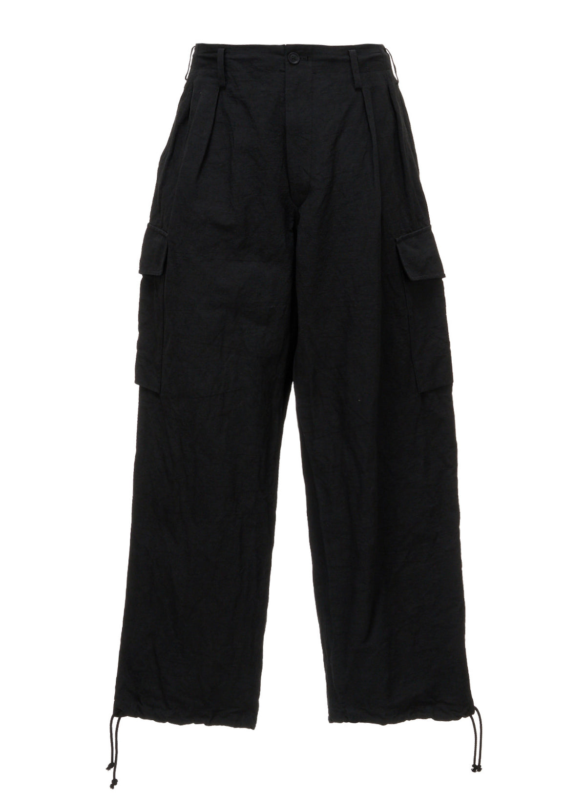 COTTON LINEN TWILL 2-TUCK CARGO PANTS