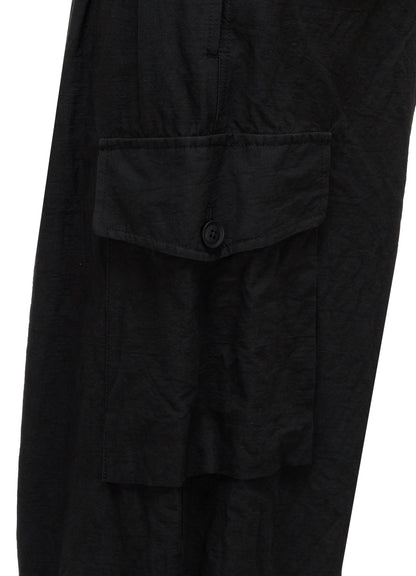 COTTON LINEN TWILL 2-TUCK CARGO PANTS