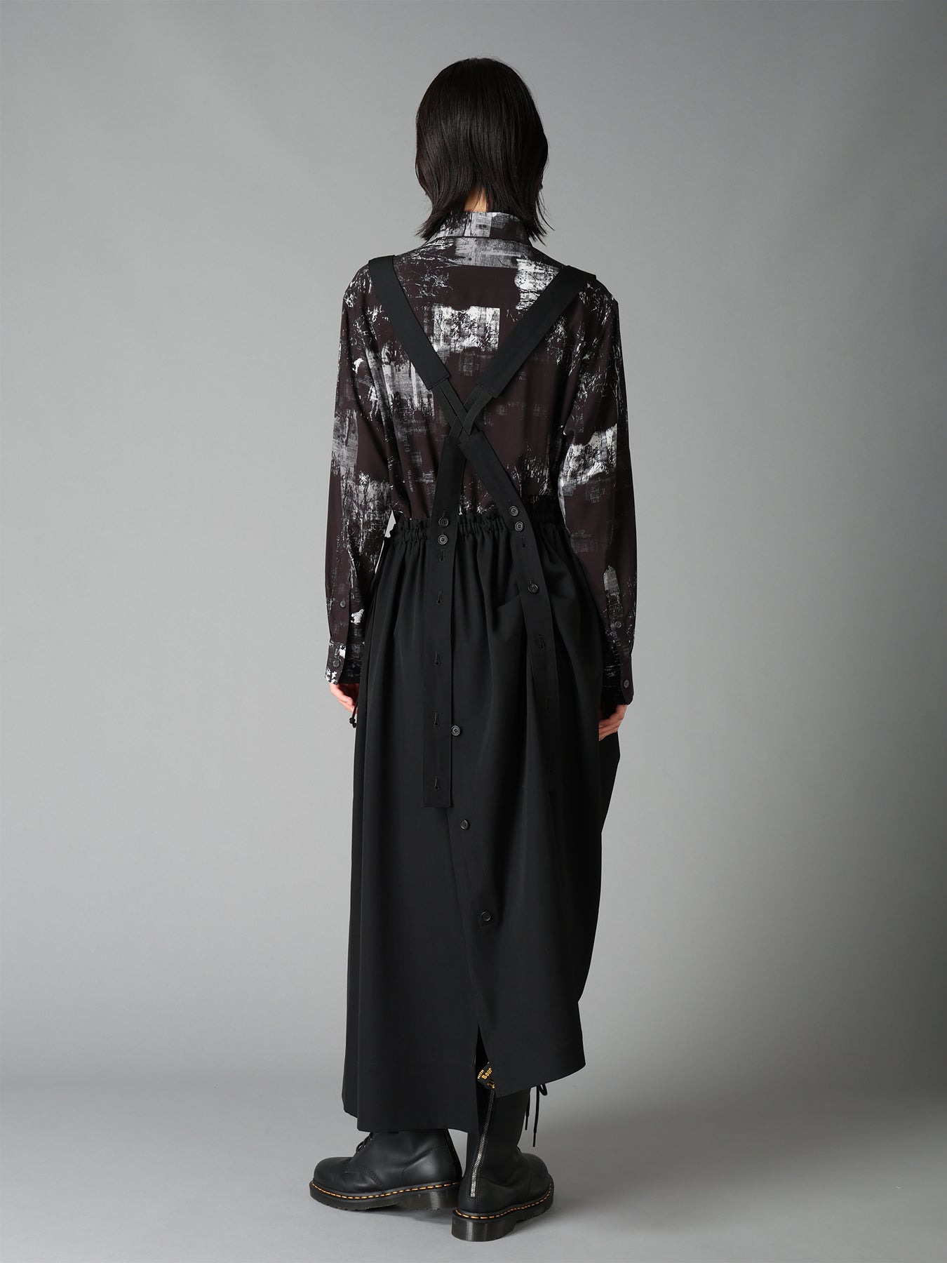 WOOL GABARDINE SUSPENDER SKIRT – THE SHOP YOHJI YAMAMOTO