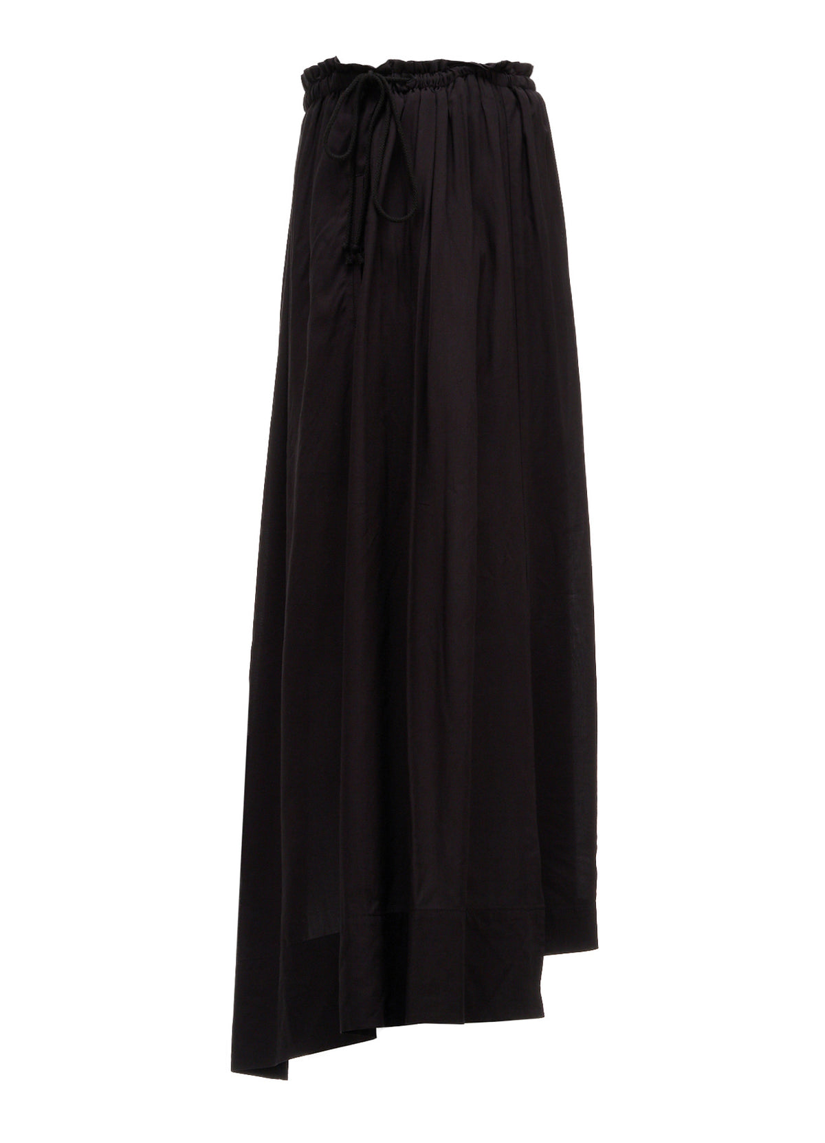 PATCHWORK FLOWER PRINT RAYON WAIST DRAWSTRING SKIRT