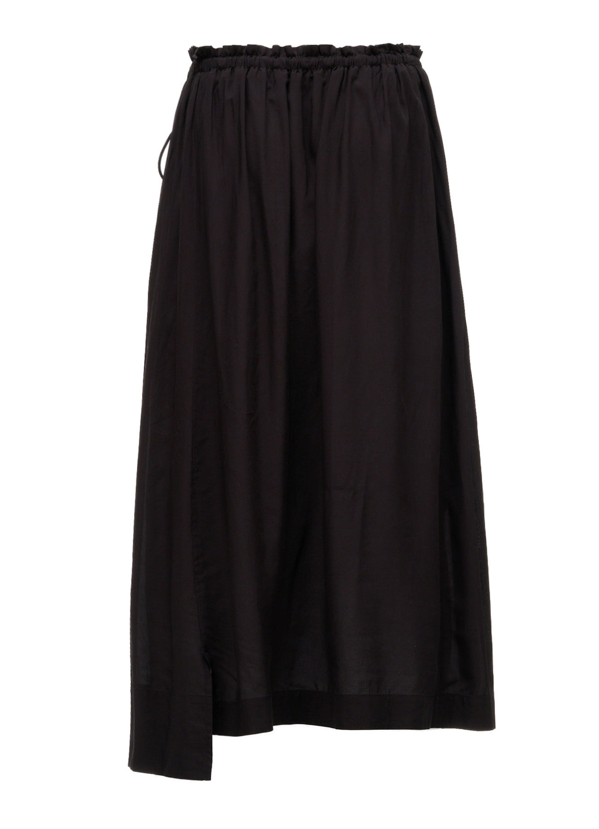 PATCHWORK FLOWER PRINT RAYON WAIST DRAWSTRING SKIRT