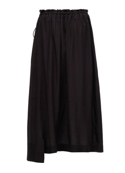 PATCHWORK FLOWER PRINT RAYON WAIST DRAWSTRING SKIRT