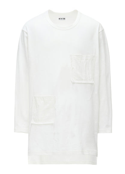 30/COTTON JERSEY T-SHIRT WITH 2 PATCH POCKETS