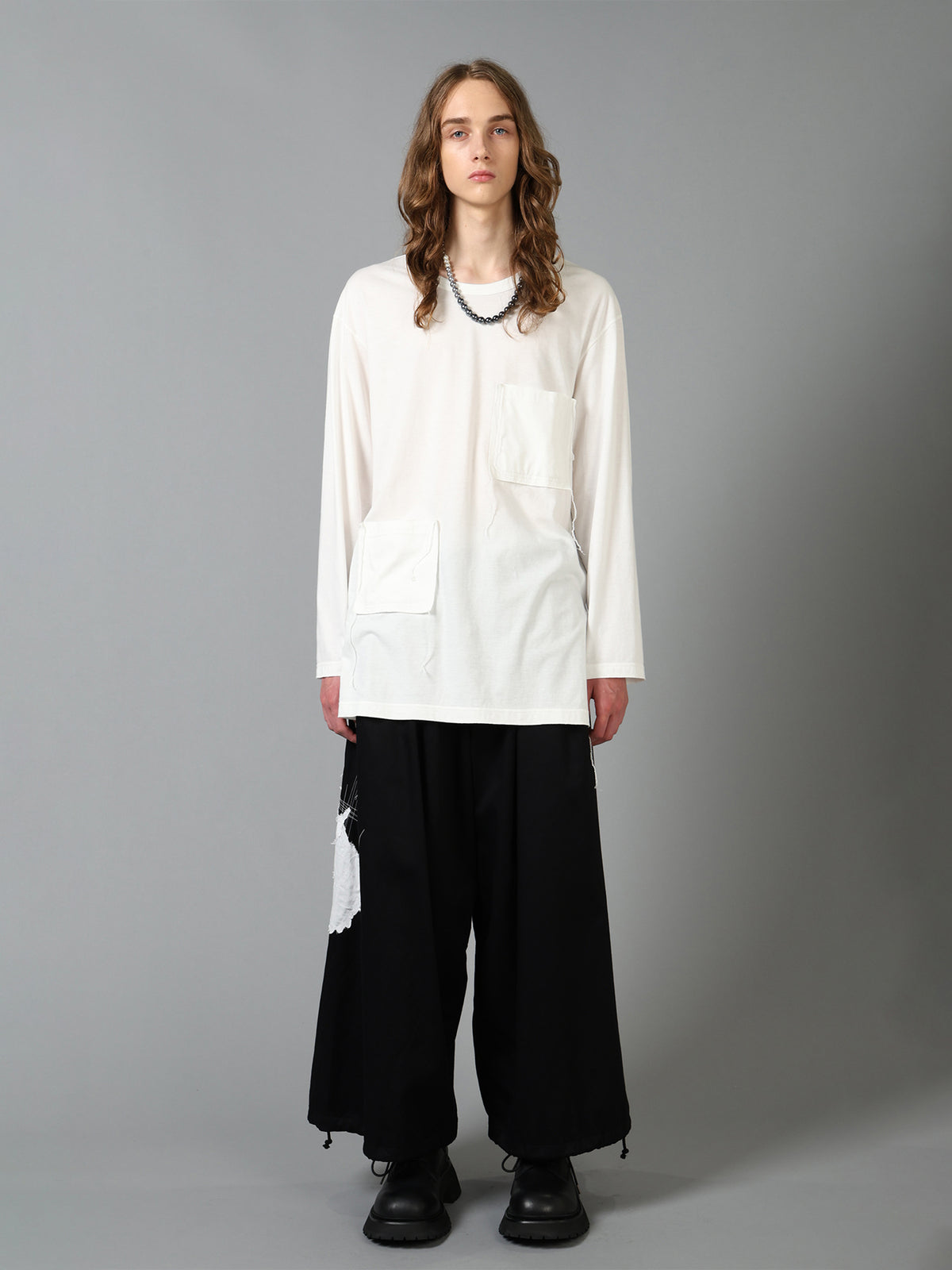 30/COTTON JERSEY T-SHIRT WITH 2 PATCH POCKETS