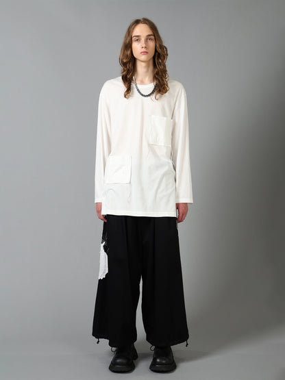 30/COTTON JERSEY T-SHIRT WITH 2 PATCH POCKETS