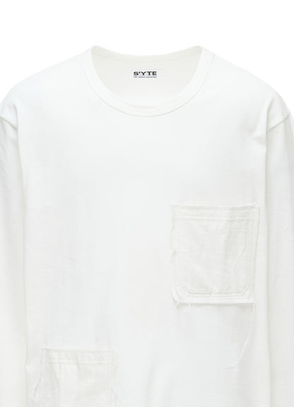 30/COTTON JERSEY T-SHIRT WITH 2 PATCH POCKETS