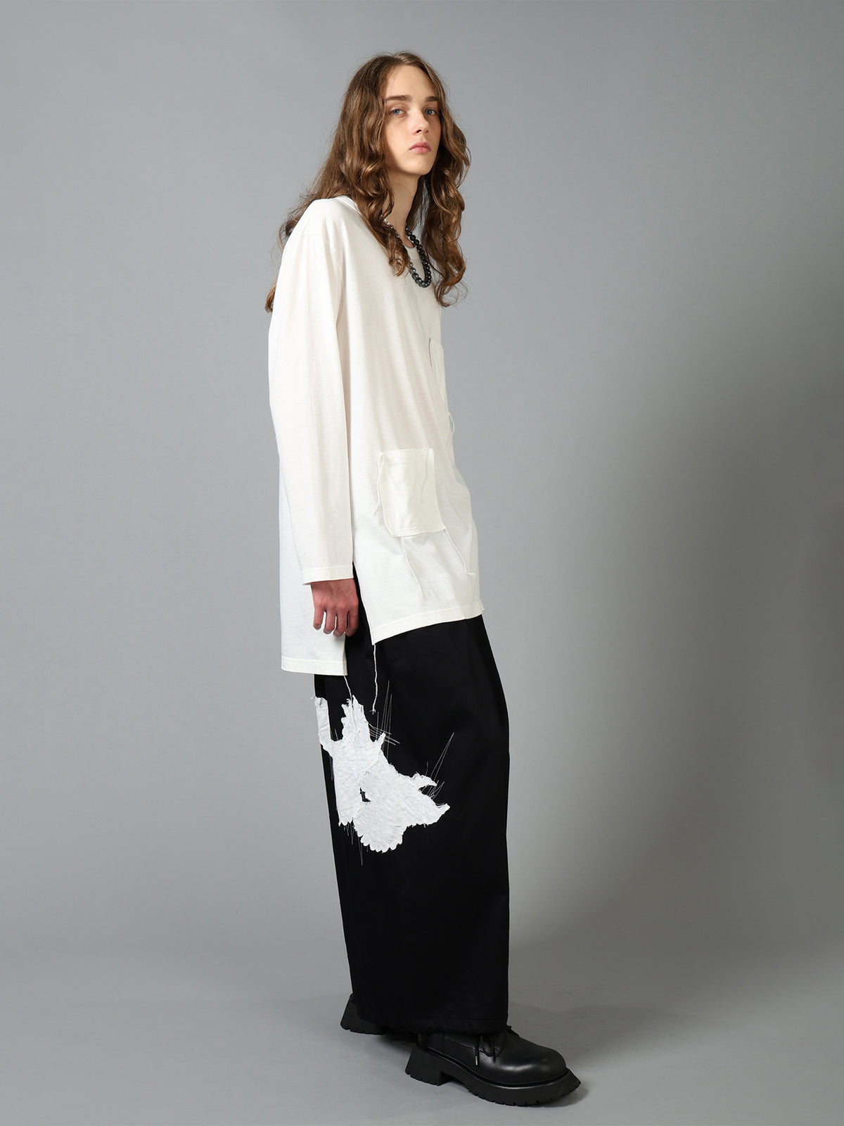 30/COTTON JERSEY T-SHIRT WITH 2 PATCH POCKETS
