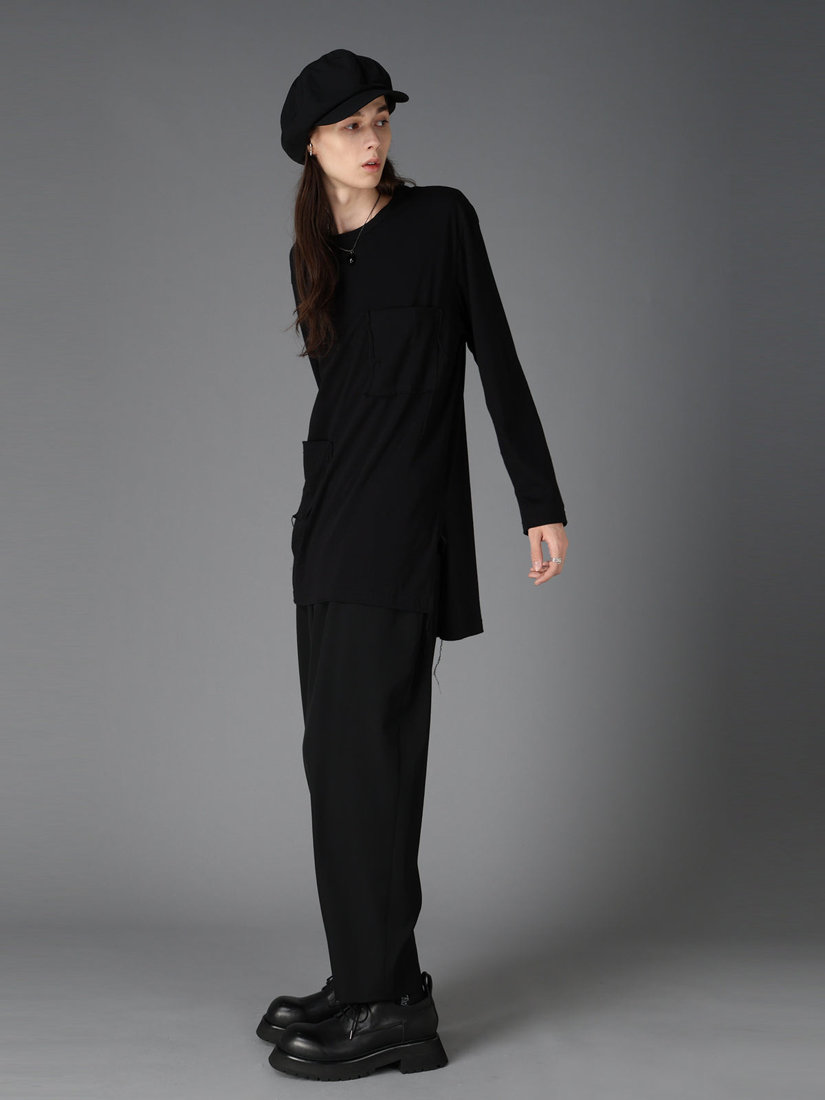 30/COTTON JERSEY T-SHIRT WITH 2 PATCH POCKETS