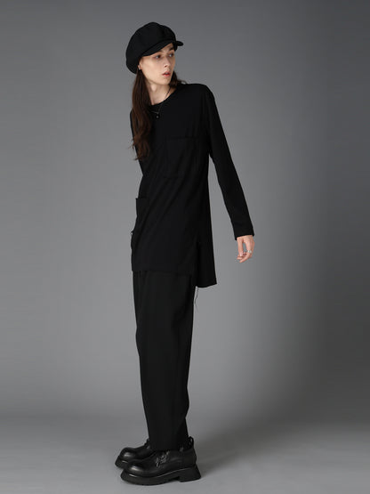 30/COTTON JERSEY T-SHIRT WITH 2 PATCH POCKETS