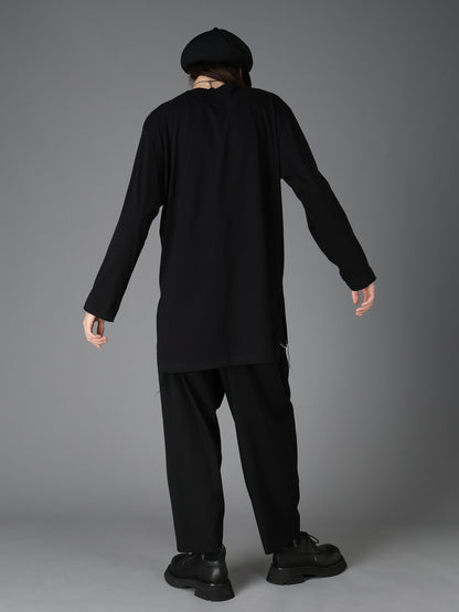 30/COTTON JERSEY T-SHIRT WITH 2 PATCH POCKETS