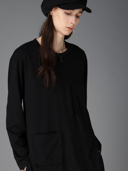 30/COTTON JERSEY T-SHIRT WITH 2 PATCH POCKETS