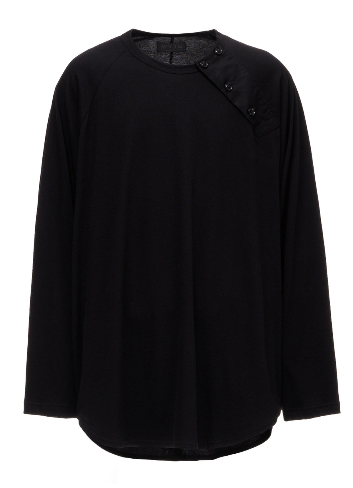 30/COTTON JERSEY RAGLAN SEAM HENLEY T-SHIRT