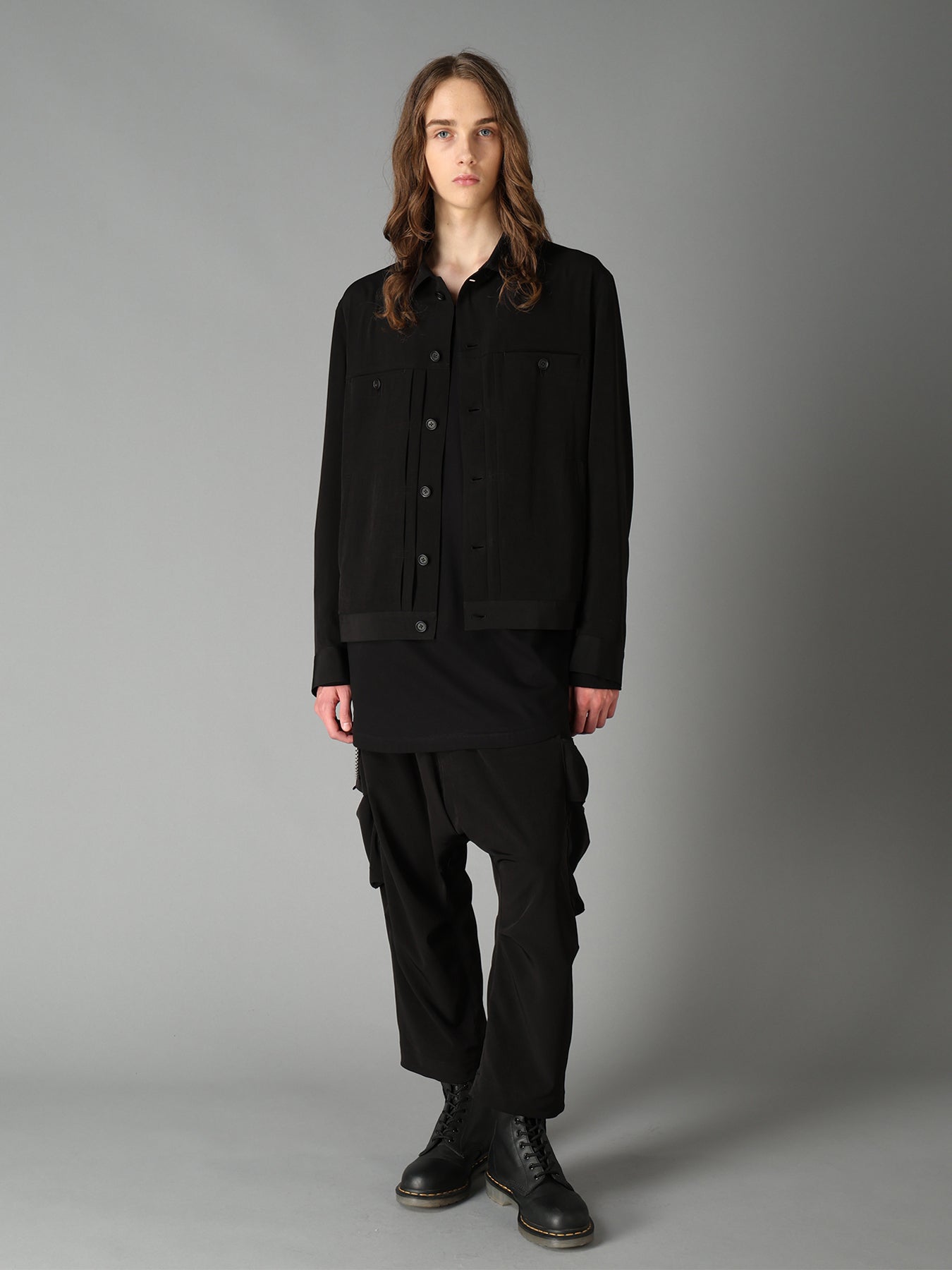 30/COTTON JERSEY RAGLAN SEAM HENLEY T-SHIRT – THE SHOP YOHJI YAMAMOTO