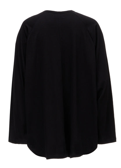 30/COTTON JERSEY RAGLAN SEAM HENLEY T-SHIRT