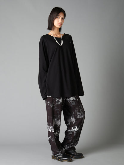 30/COTTON JERSEY RAGLAN SEAM HENLEY T-SHIRT