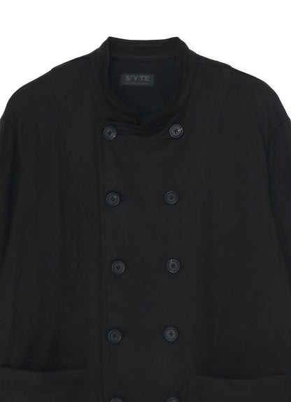 AC/W JERSEY DOUBLE FRONT STAND COLLAR JACKET