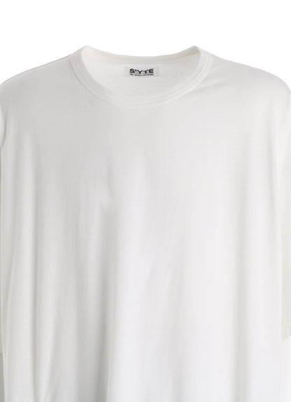 30/COTTON JERSEY ELASTIC DRAWSTRING GATHERED T-SHIRT