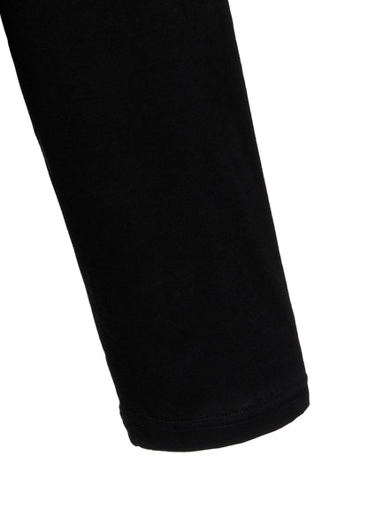 COTTON JERSEY FABRIC SWITCH L/S DRAPED T-SHIRT