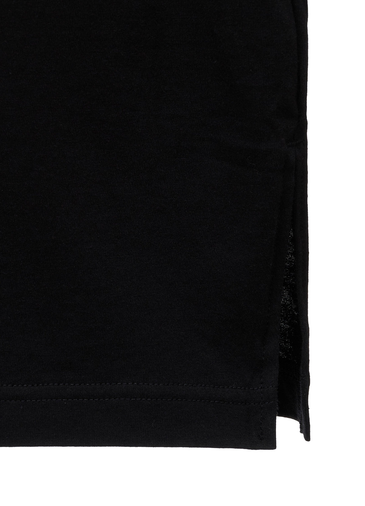 COTTON JERSEY FABRIC SWITCH L/S DRAPED T-SHIRT