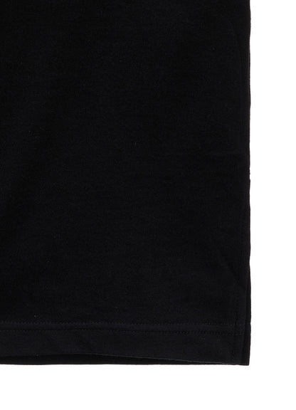COTTON JERSEY FABRIC SWITCH L/S DRAPED T-SHIRT