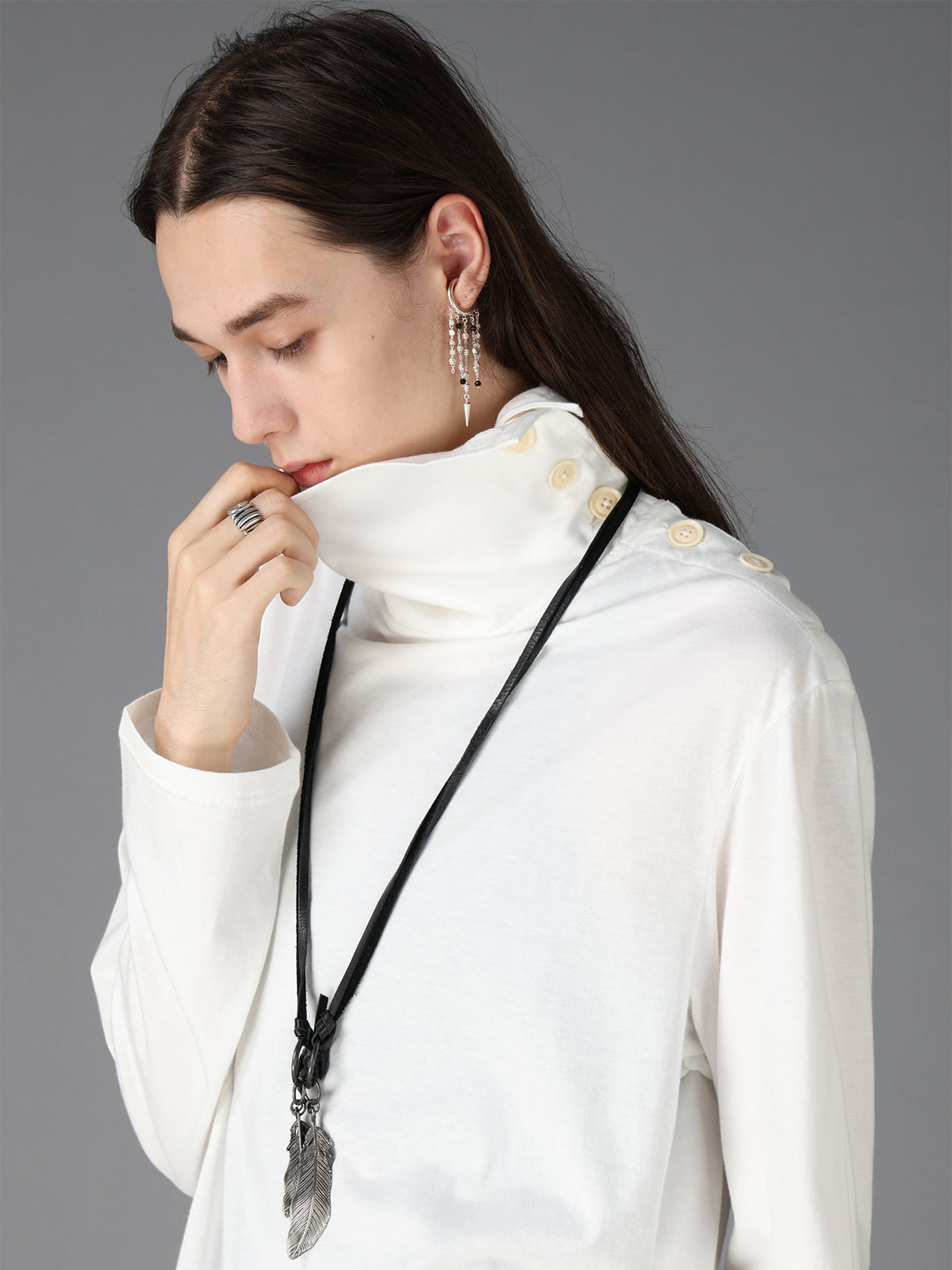 30/COTTON JERSEY TURTLE NECK LONG T-SHIRT