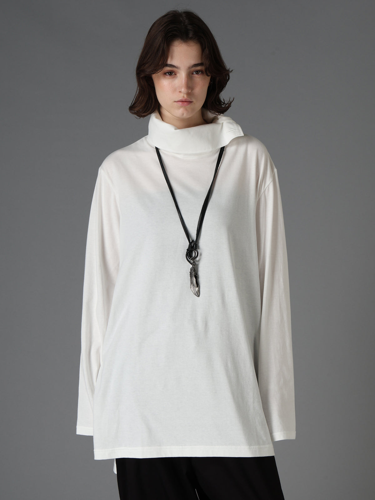 30/COTTON JERSEY TURTLE NECK LONG T-SHIRT