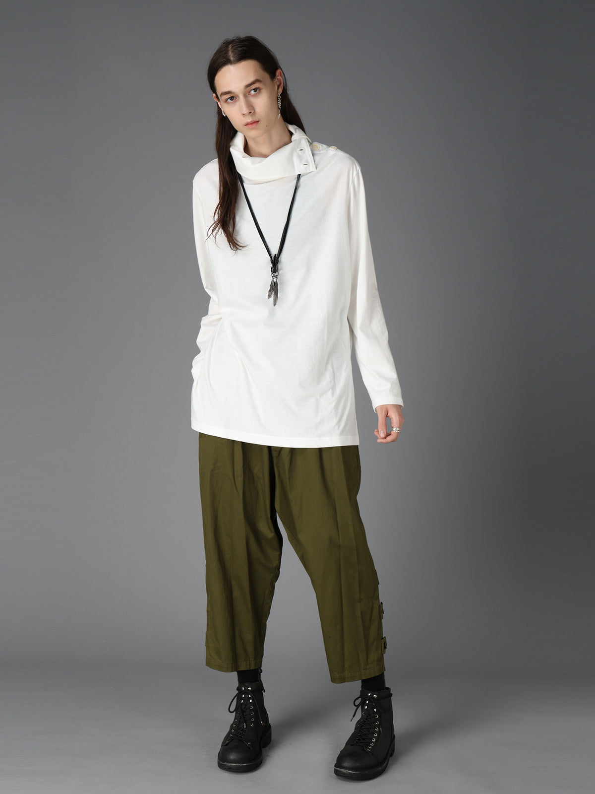 30/COTTON JERSEY TURTLE NECK LONG T-SHIRT