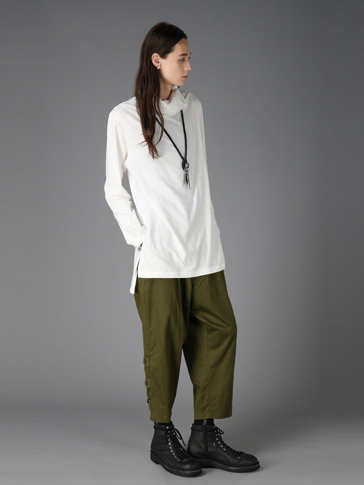 30/COTTON JERSEY TURTLE NECK LONG T-SHIRT