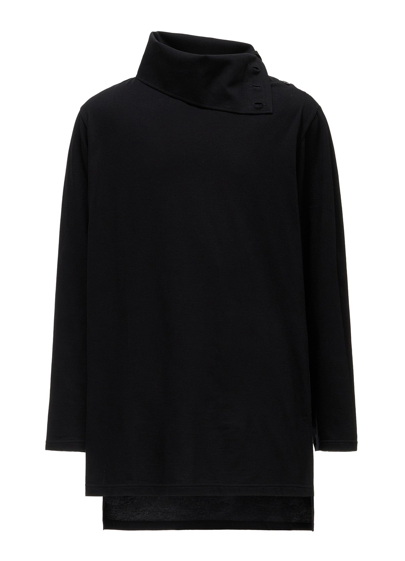 Yohji Yamamoto ドレープネック 長袖カットソー レーヨン100% 30/COTTON JERSEY TURTLE NECK LONG T-SHIRT – THE SHOP YOHJI YAMAMOTO