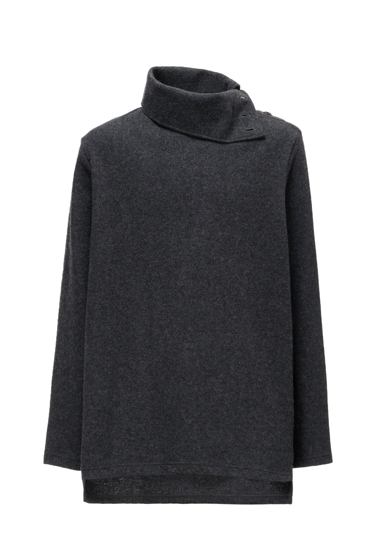 AIRY WOOL BLEND JERSEY TURTLENECK EMBROIDERED T-SHIRT – THE SHOP